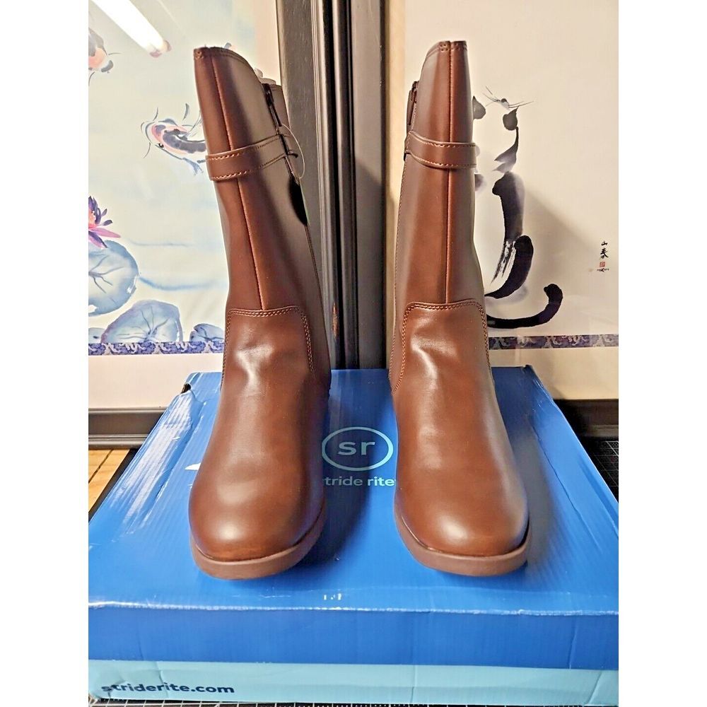 Stride Rite Kids UK4/ US 5M Big kid BROWN Josephine Boots youth girl